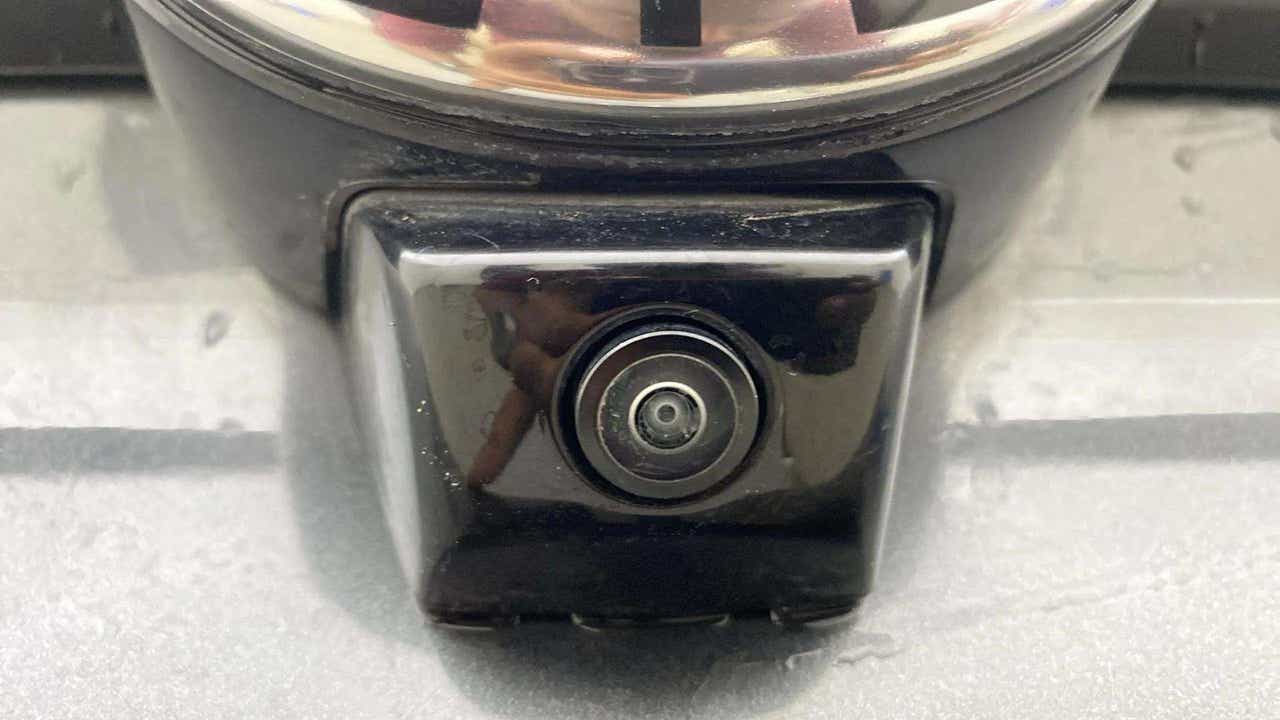 Close-up of a rear-view camera on a Tata Nexon