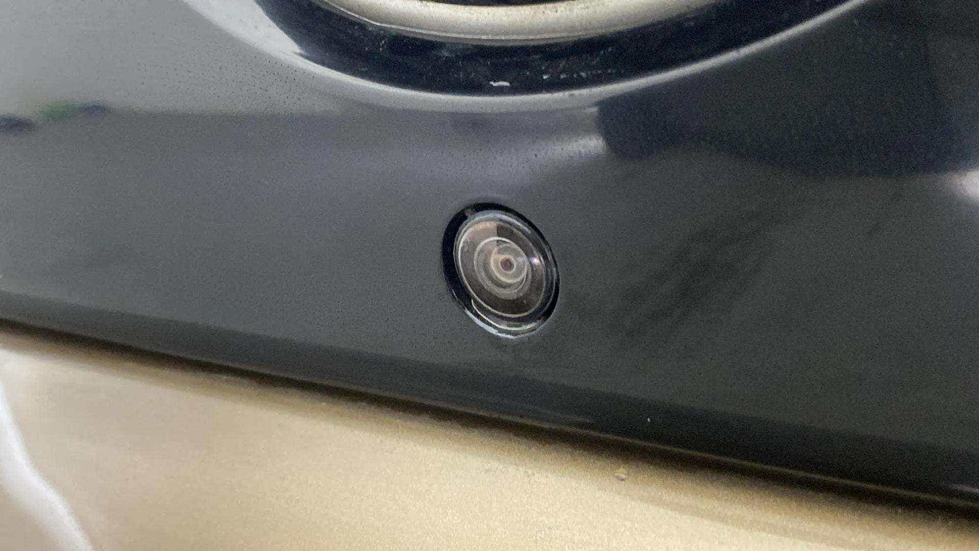 Close-up of rear camera on a Tata Nexon 2017-2023