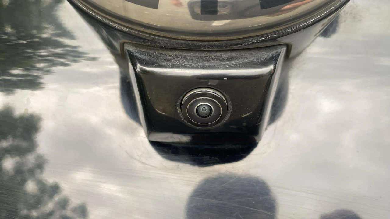 Close-up of rear camera on a Tata Nexon