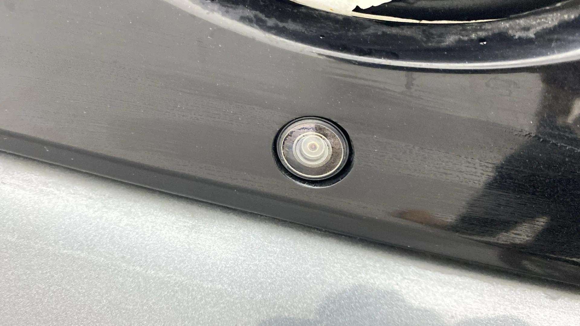 Close-up of a rear camera of a Tata Nexon 2017-2023