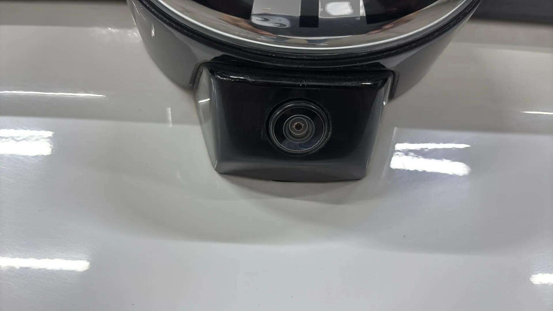 Rear camera close-up of a Tata Nexon