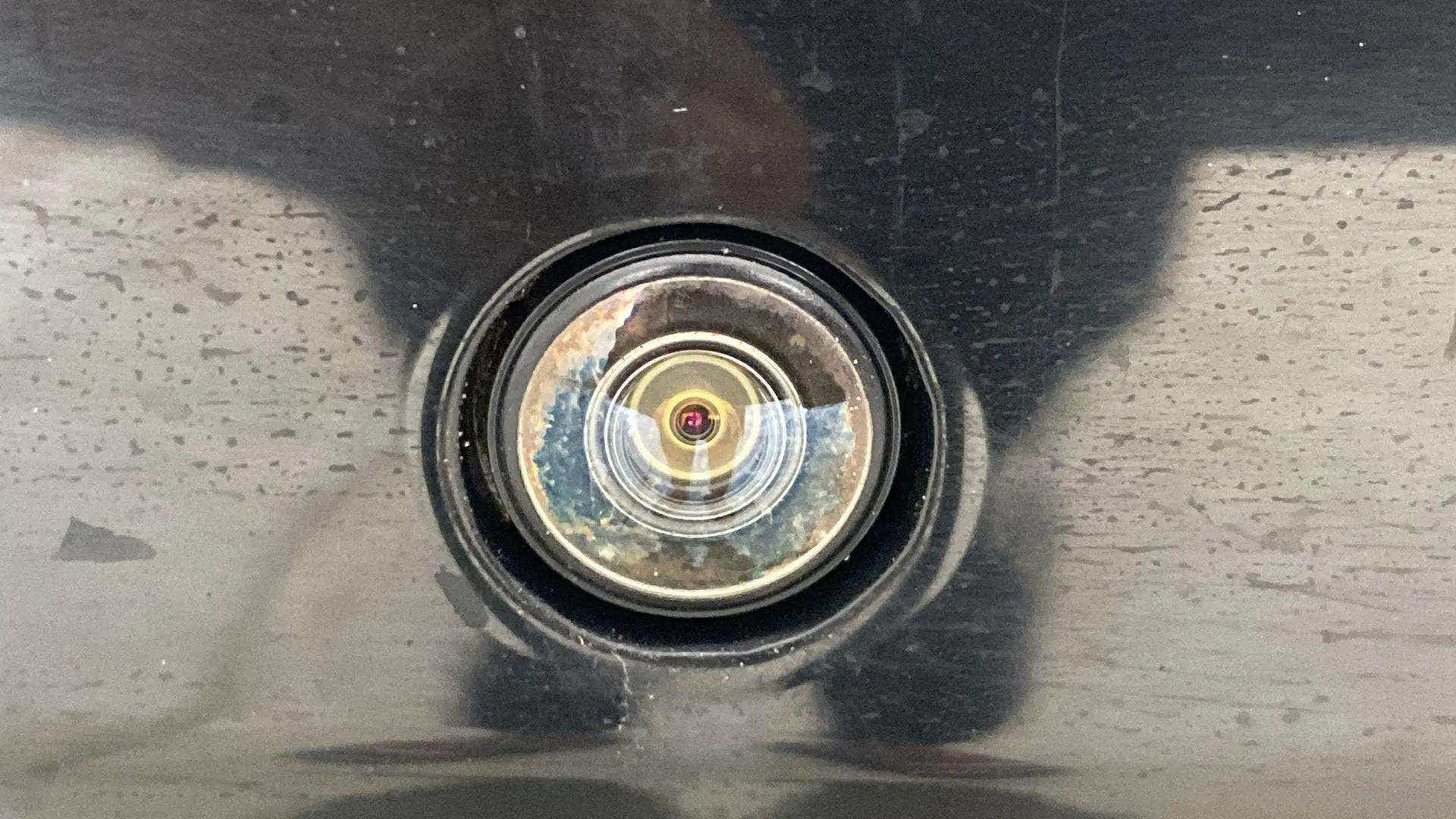 Close-up of a Tata Nexon 2017-2023 rearview camera