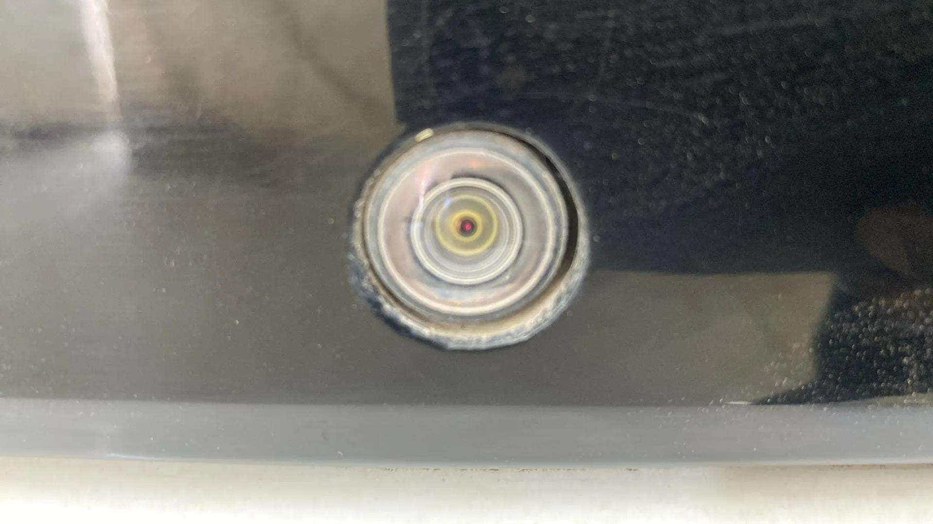 Close-up of a rear camera of a Tata Nexon 2017-2023