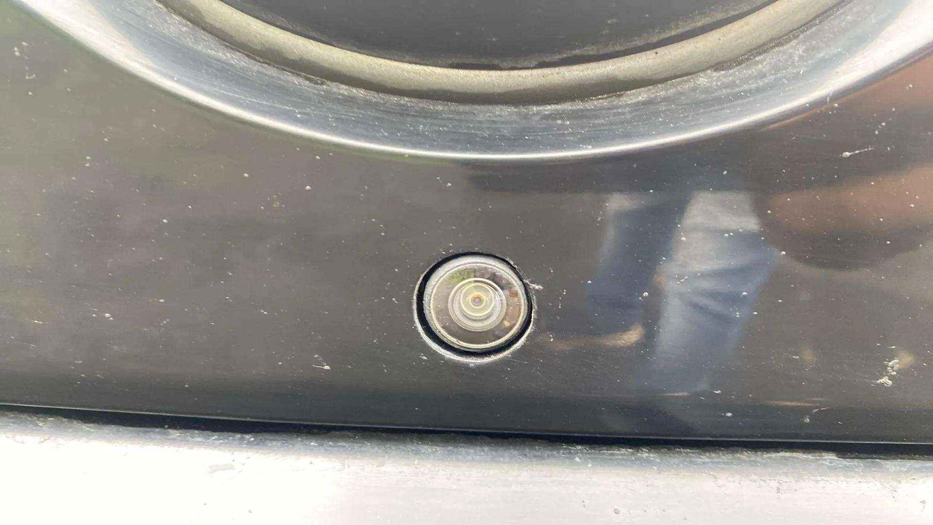 Close-up of reverse camera of a Tata Nexon 2017-2023