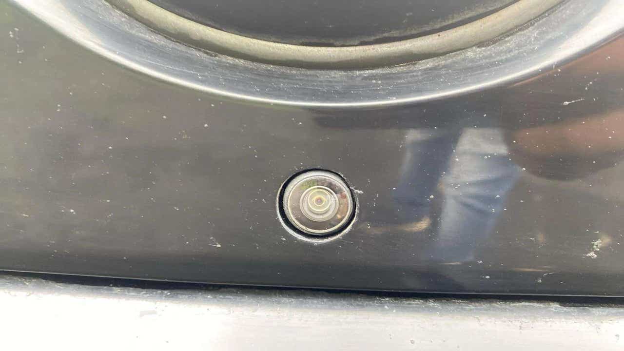Close-up of reverse camera of a Tata Nexon 2017-2023