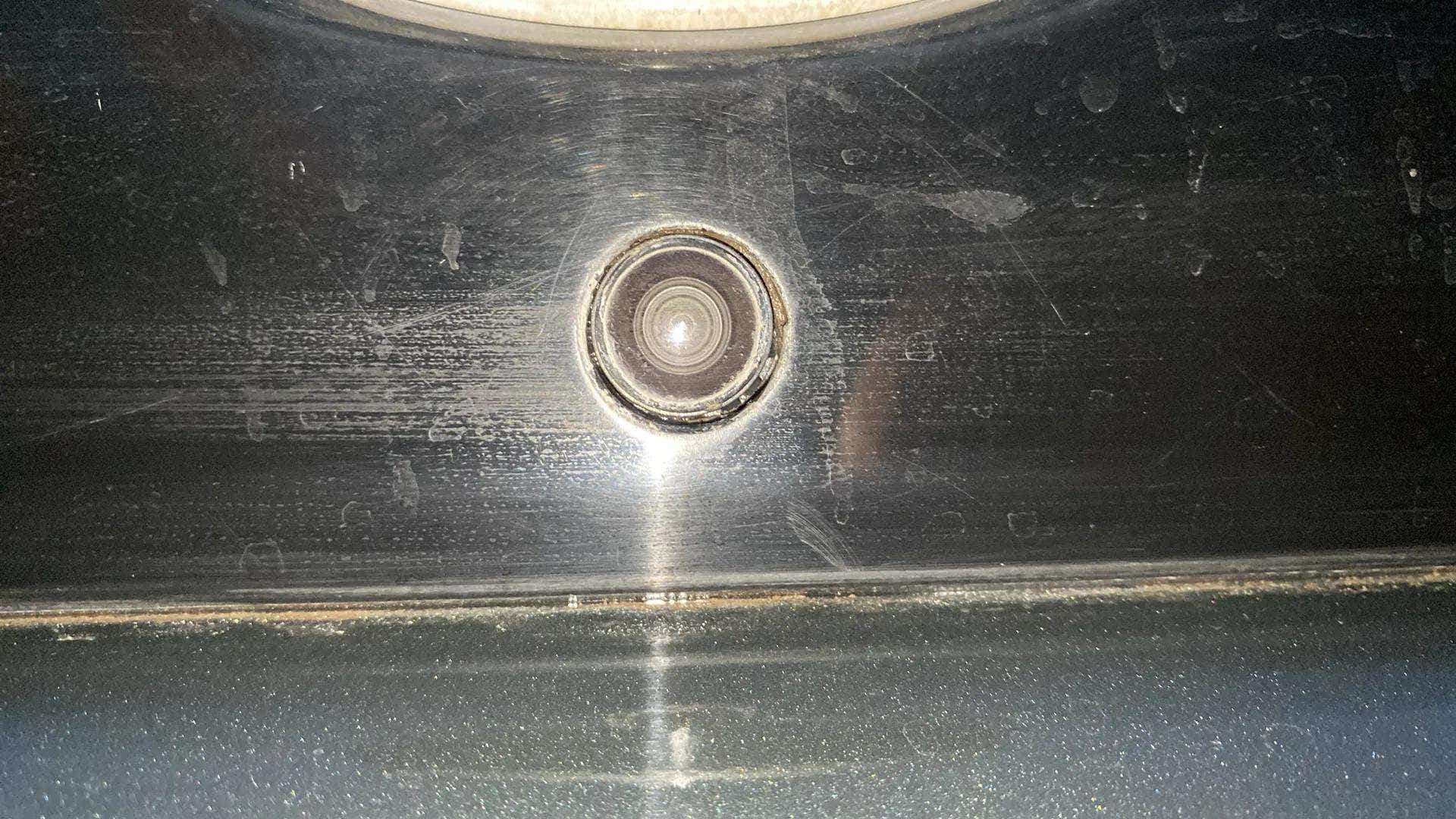 Close-up of a rear camera of a Tata Nexon 2017-2023