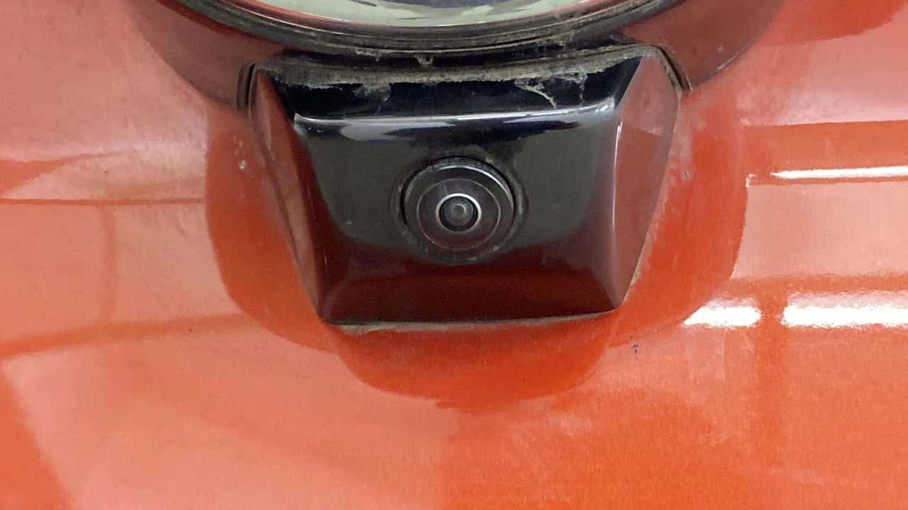 Rear camera close-up of a Tata Nexon