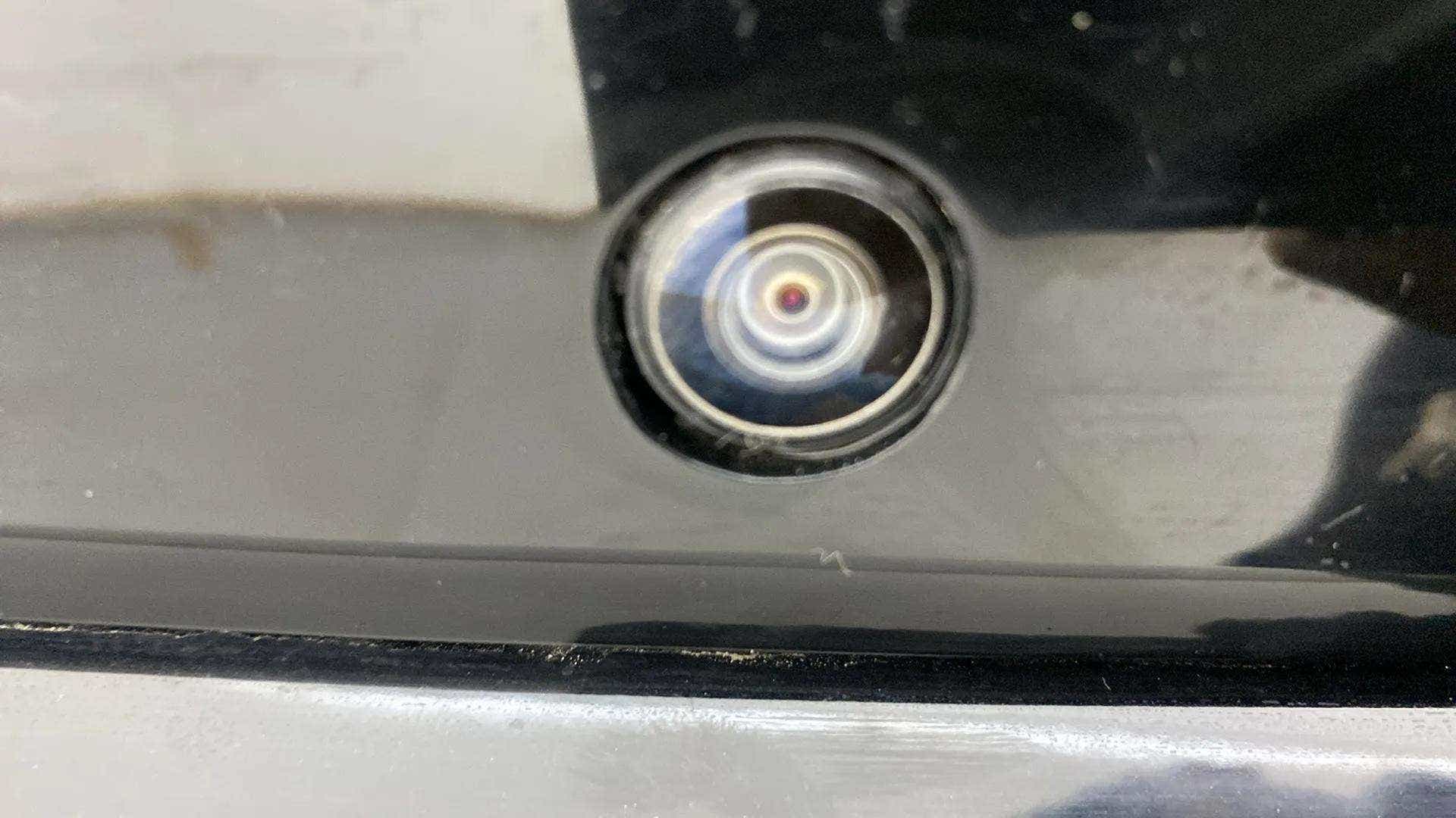 Close-up of a rear camera of a Tata Nexon 2017-2023