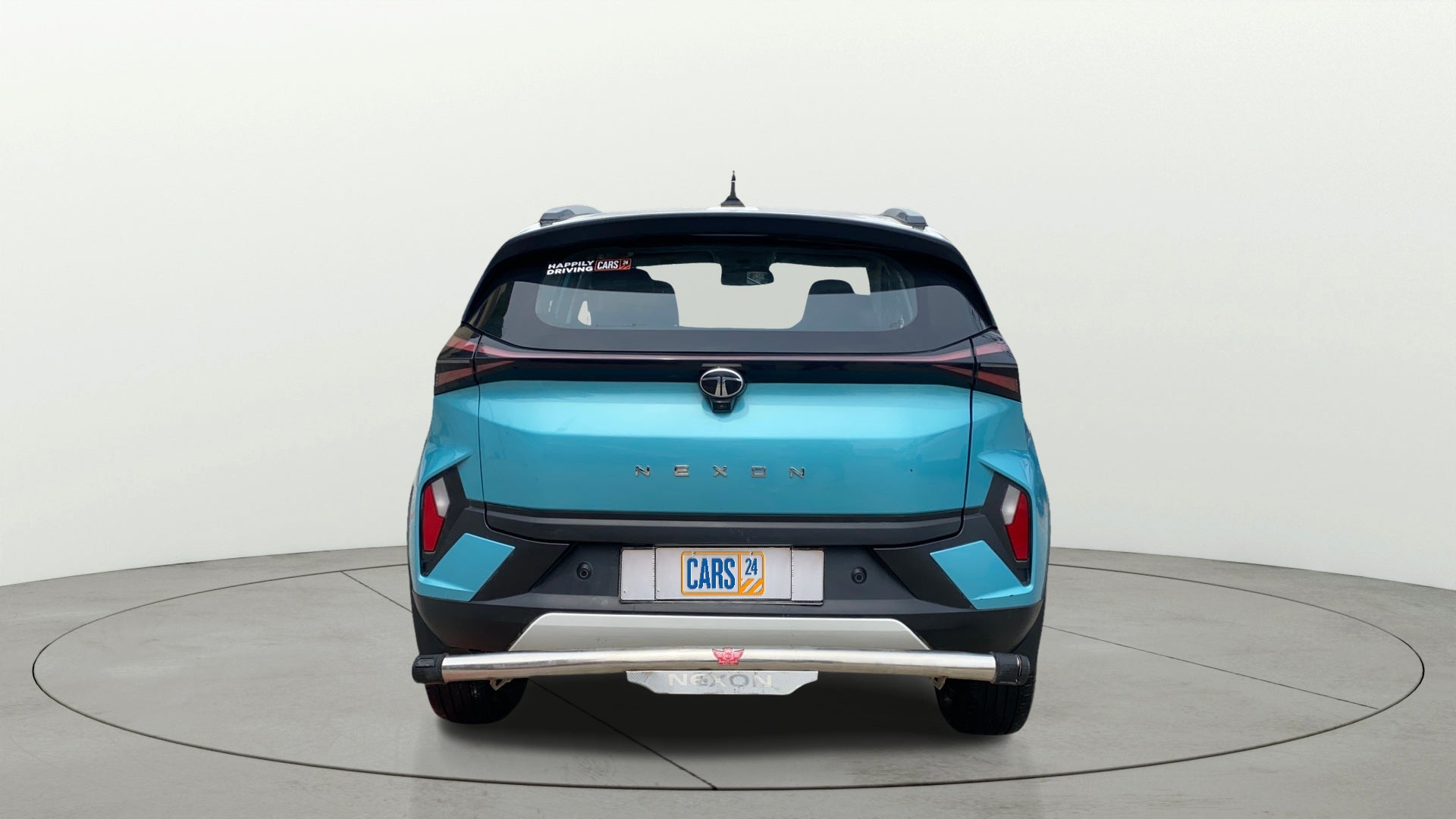 Rear view of a Tata Nexon