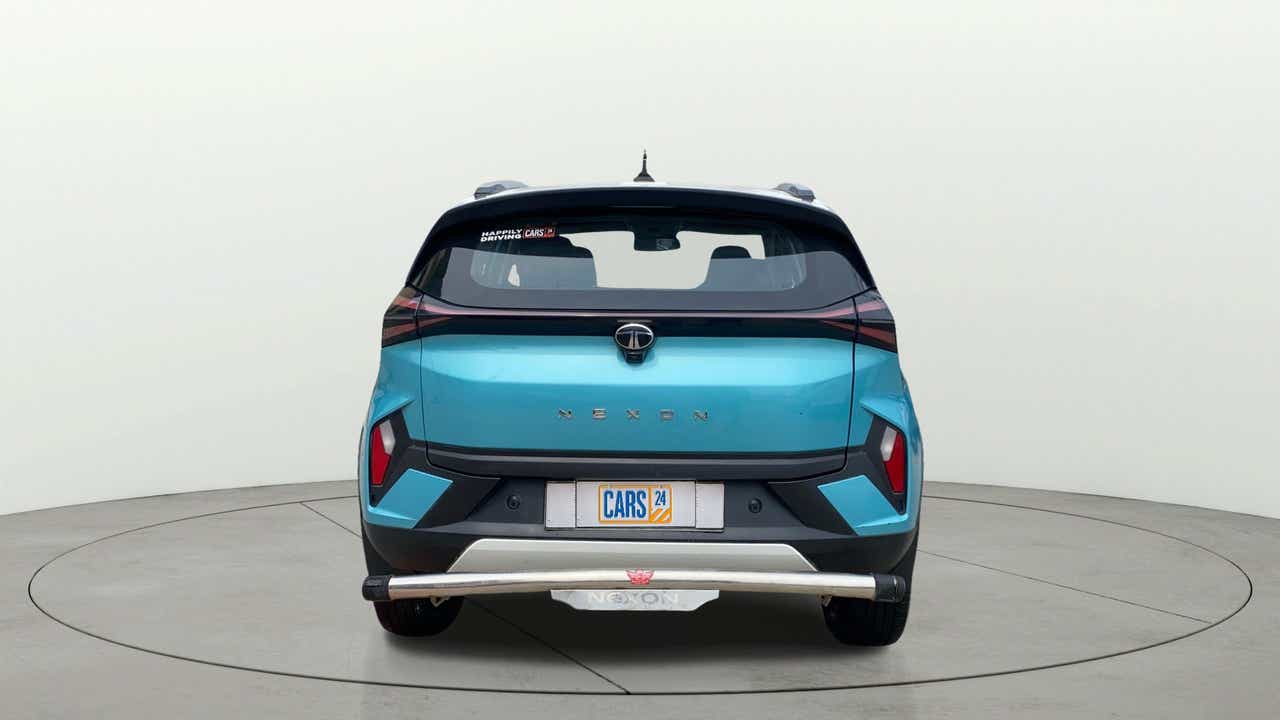Rear view of a Tata Nexon