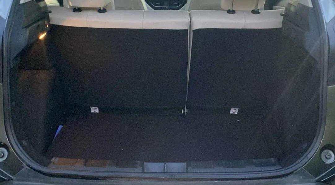 Boot space view of a Tata Nexon 2017-2023