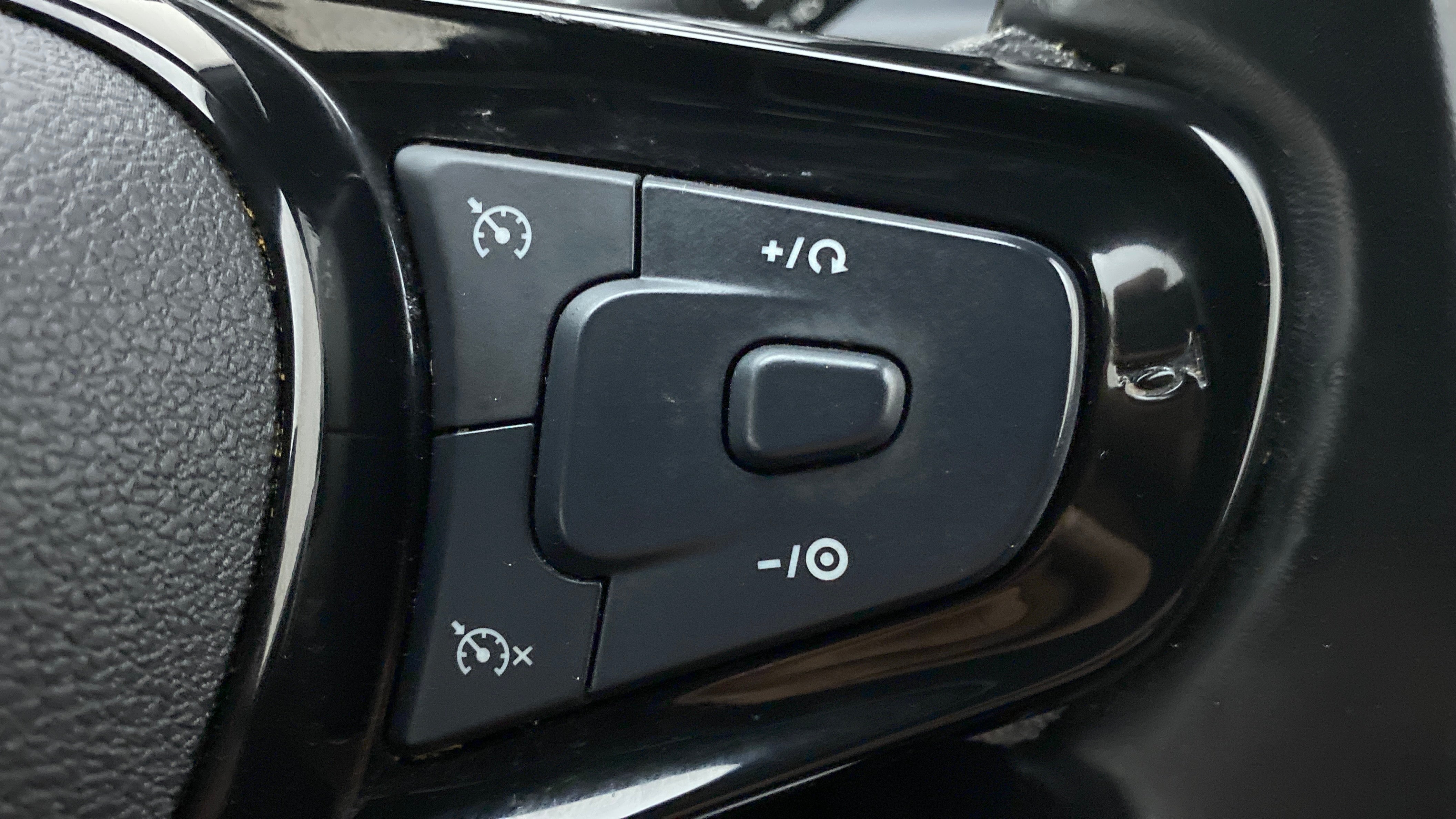 Cruise control steering wheel buttons of a Tata Nexon 2017-2023