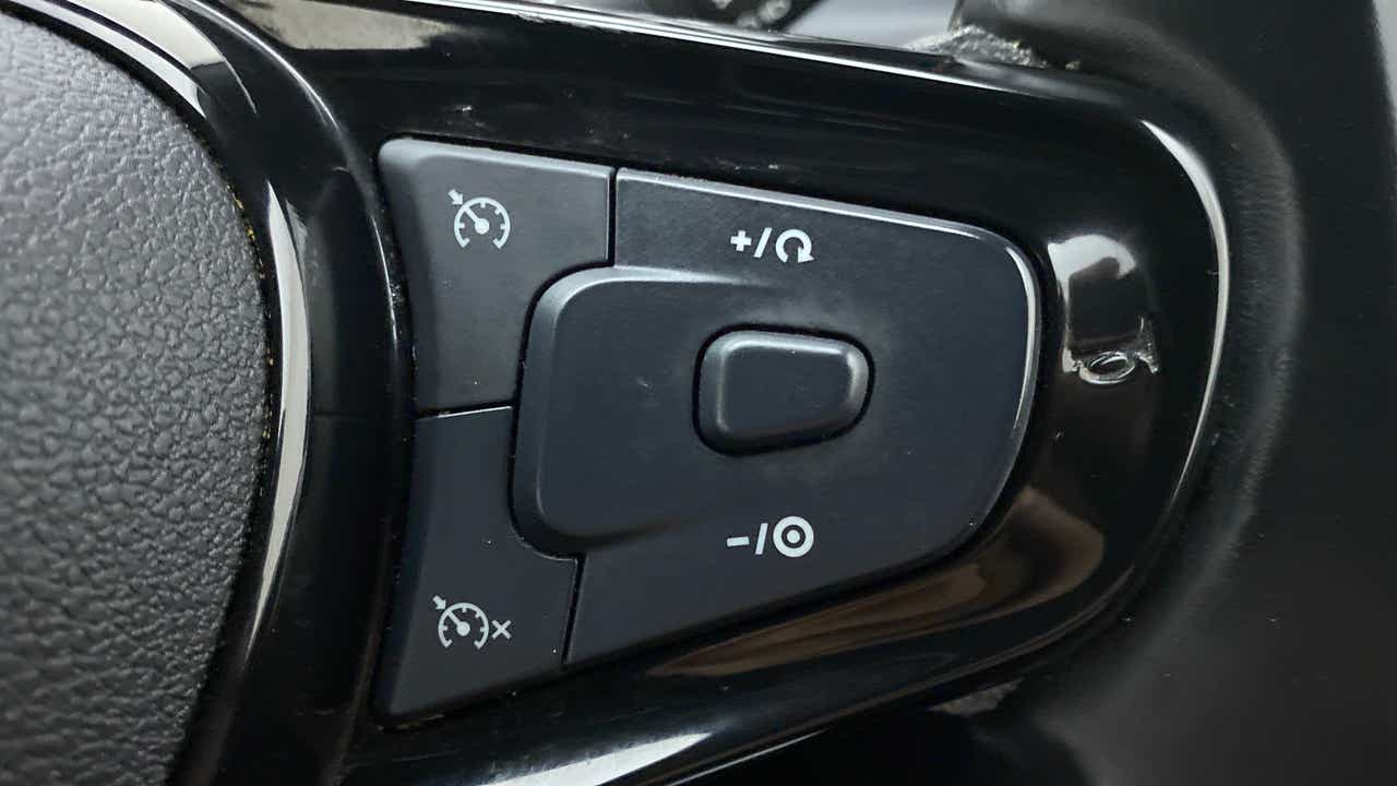 Cruise control steering wheel buttons of a Tata Nexon 2017-2023