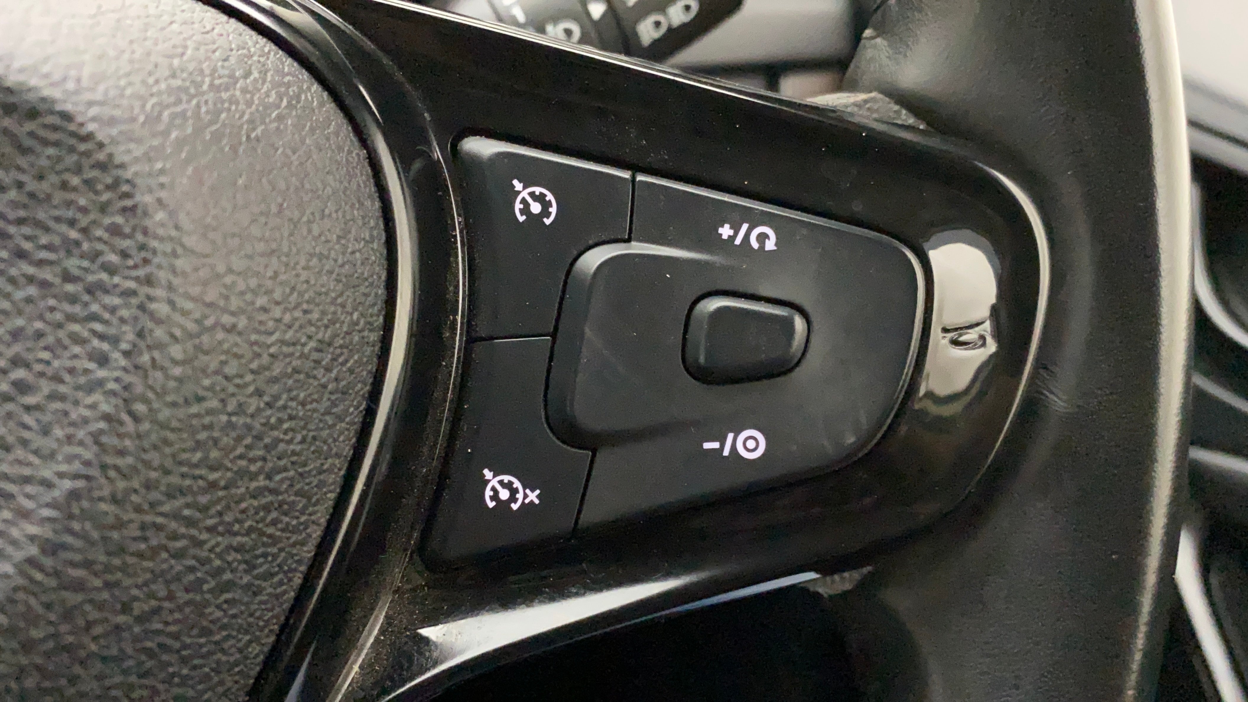 Steering wheel control buttons of a Tata Nexon 2017-2023