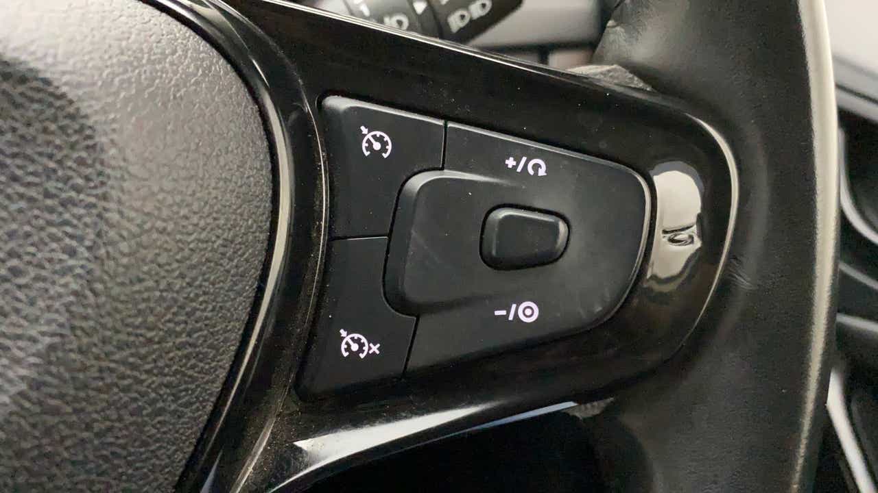 Steering wheel control buttons of a Tata Nexon 2017-2023
