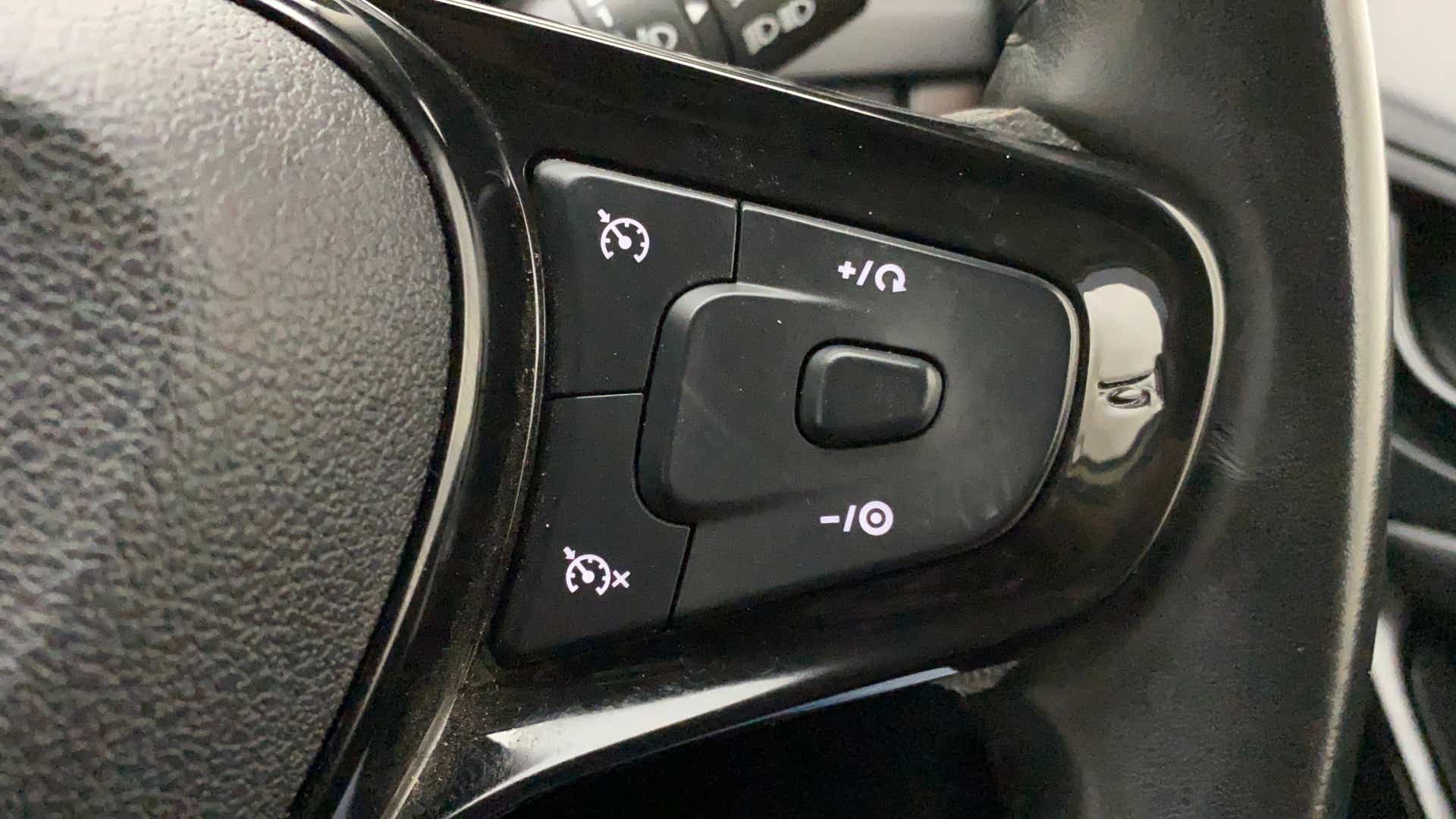 Steering wheel control buttons of a Tata Nexon 2017-2023