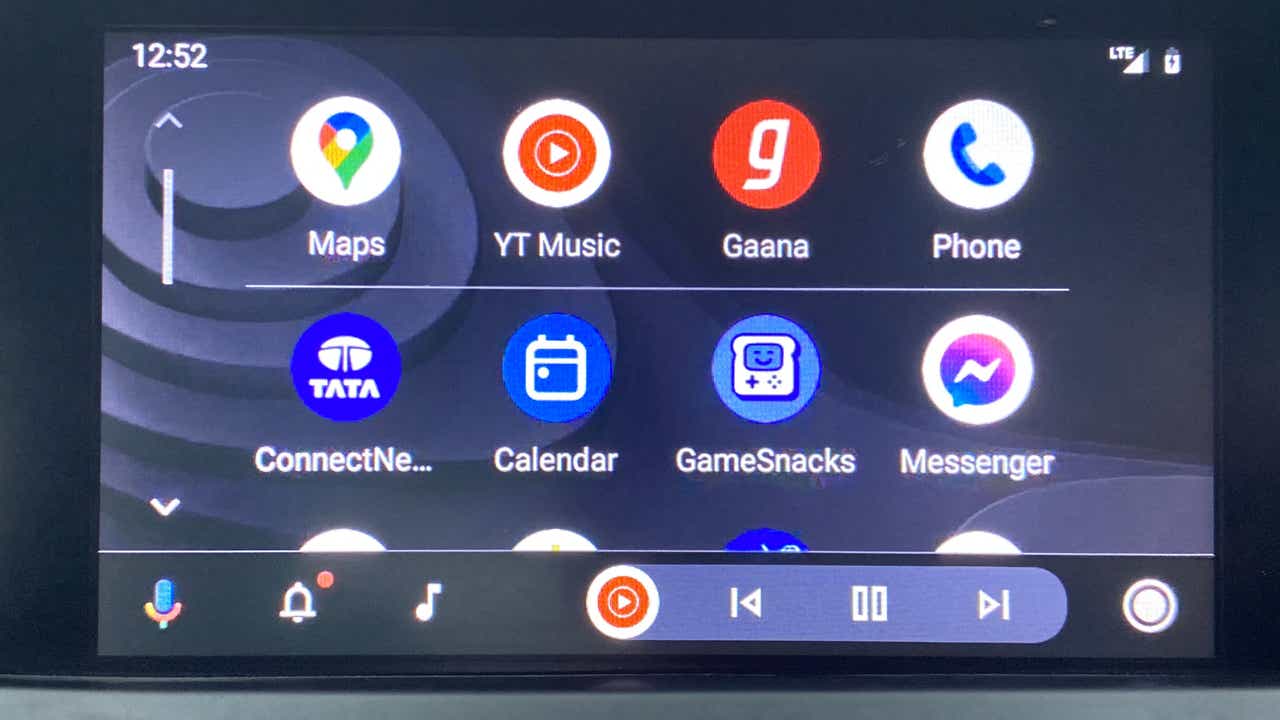 Infotainment system screen of a Tata Nexon 2017-2023