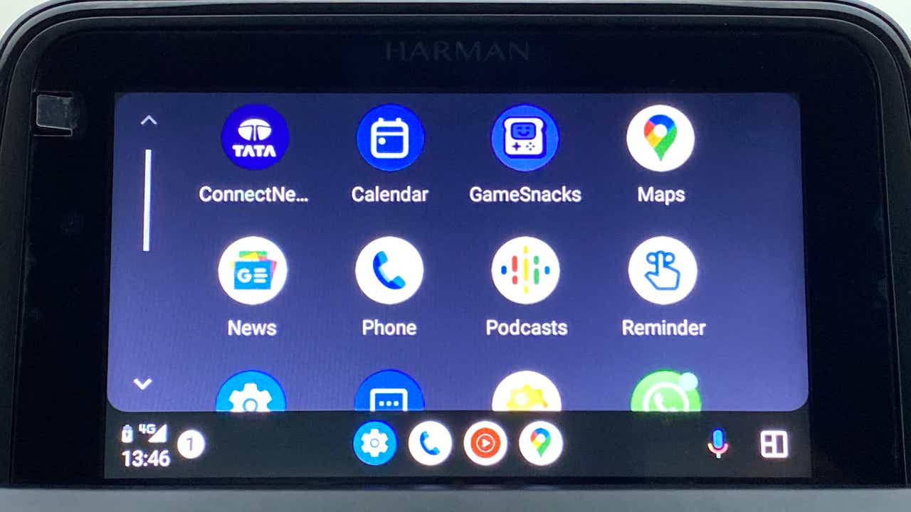 Infotainment system screen of a Tata Nexon 2017-2023