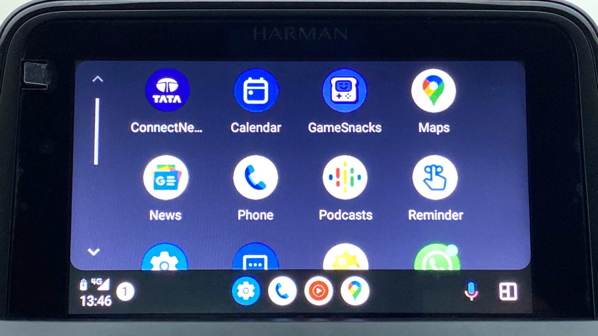 Infotainment system screen of a Tata Nexon 2017-2023