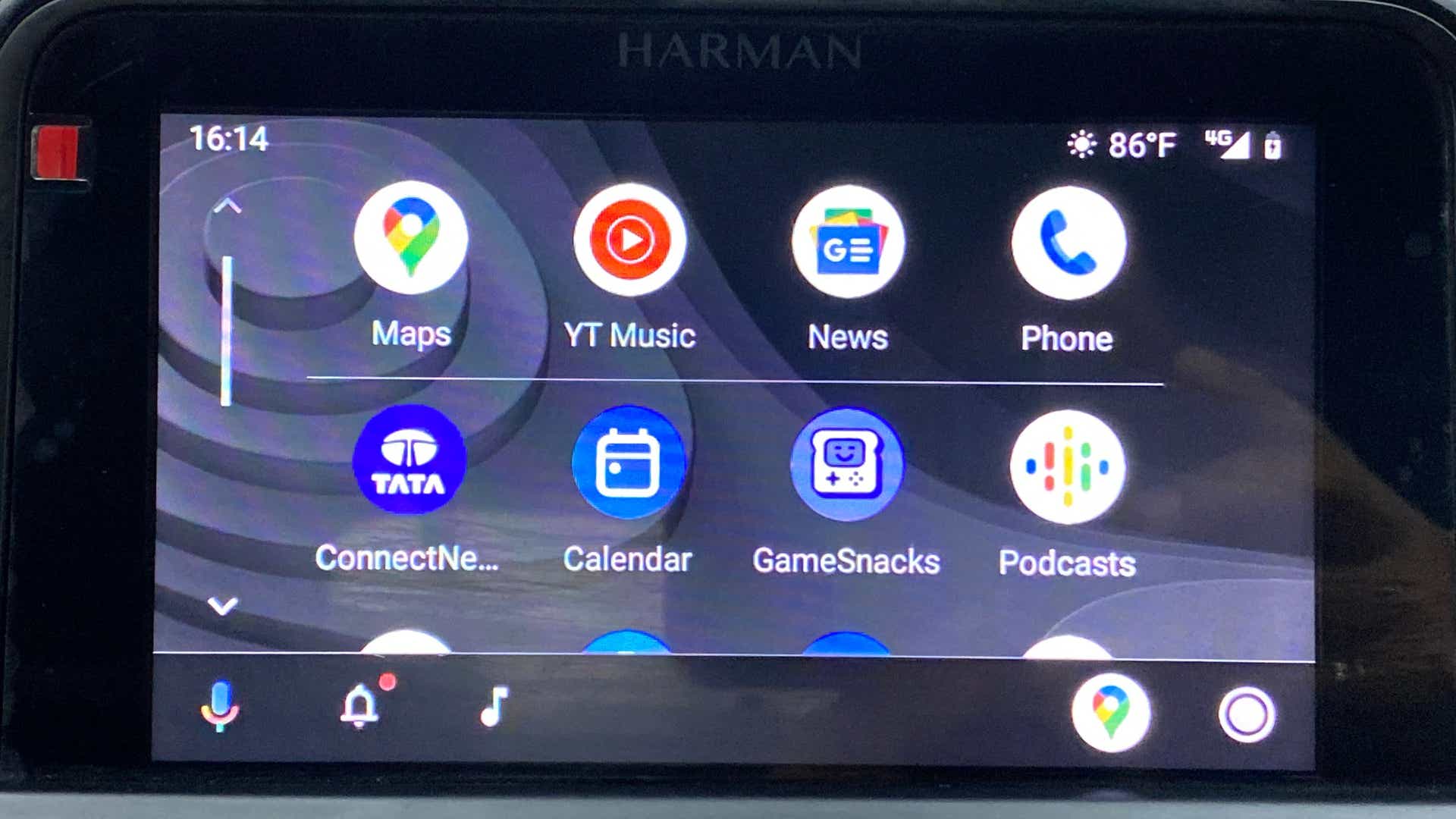 Infotainment screen interface of a Tata Nexon 2017-2023