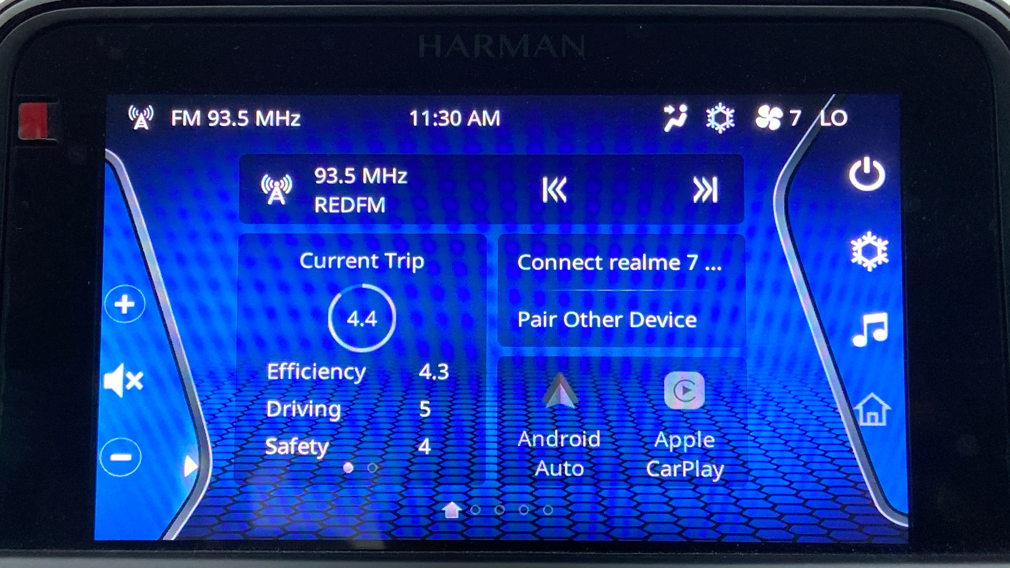 Infotainment display of a Tata Nexon 2017-2023