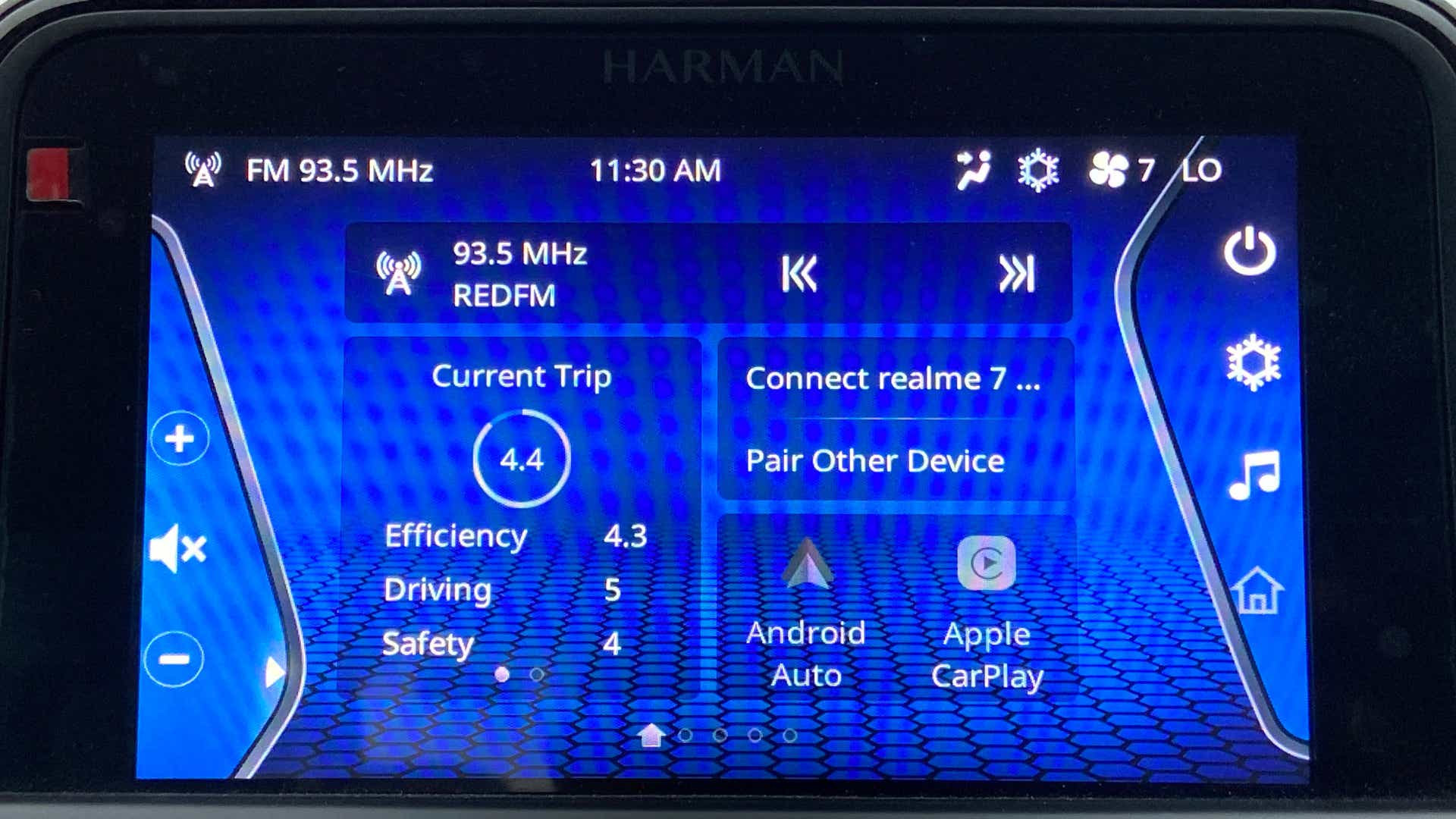 Infotainment display of a Tata Nexon 2017-2023