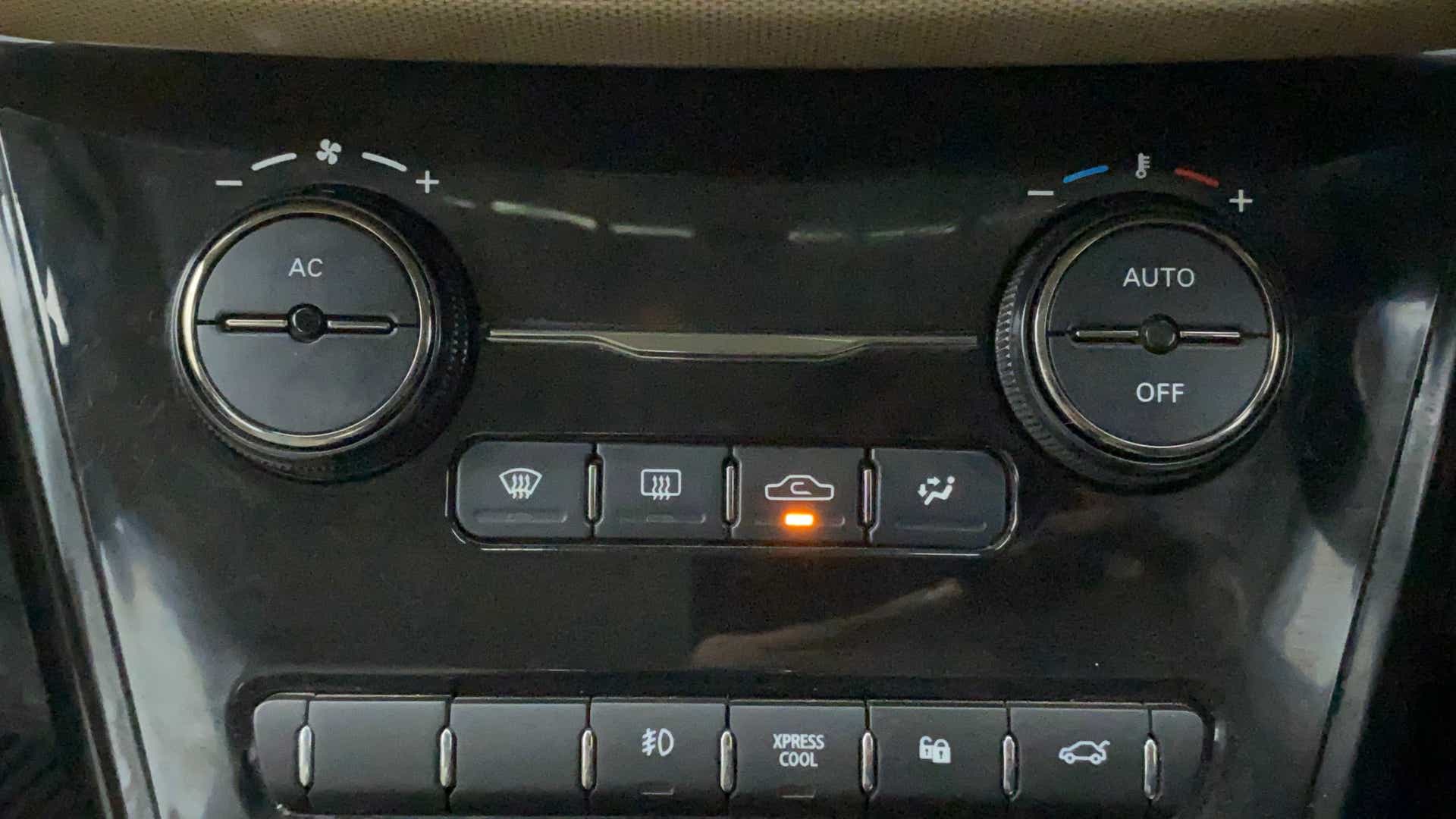 Car climate control panel of a Tata Nexon 2017-2023