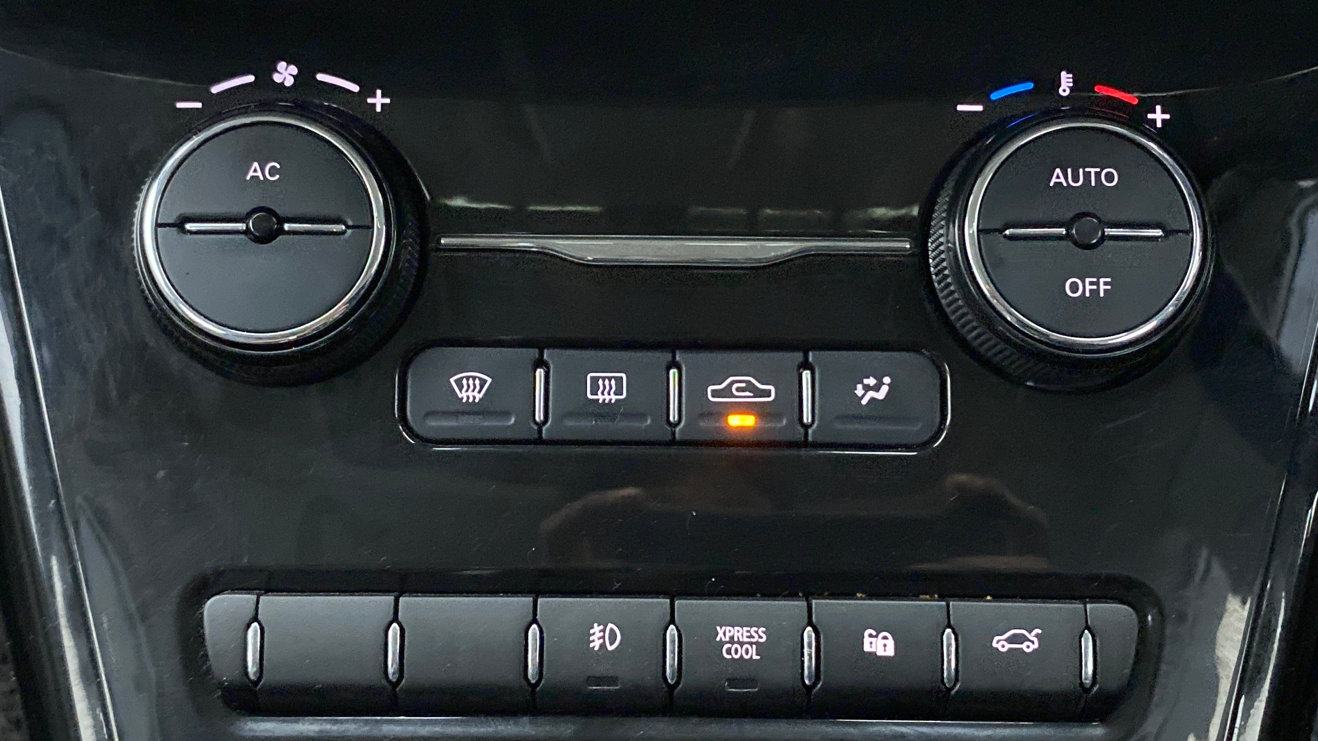 Dashboard ac climate control panel of a tata nexon 2017-2023