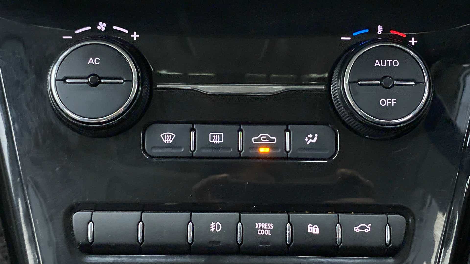 Dashboard ac climate control panel of a tata nexon 2017-2023