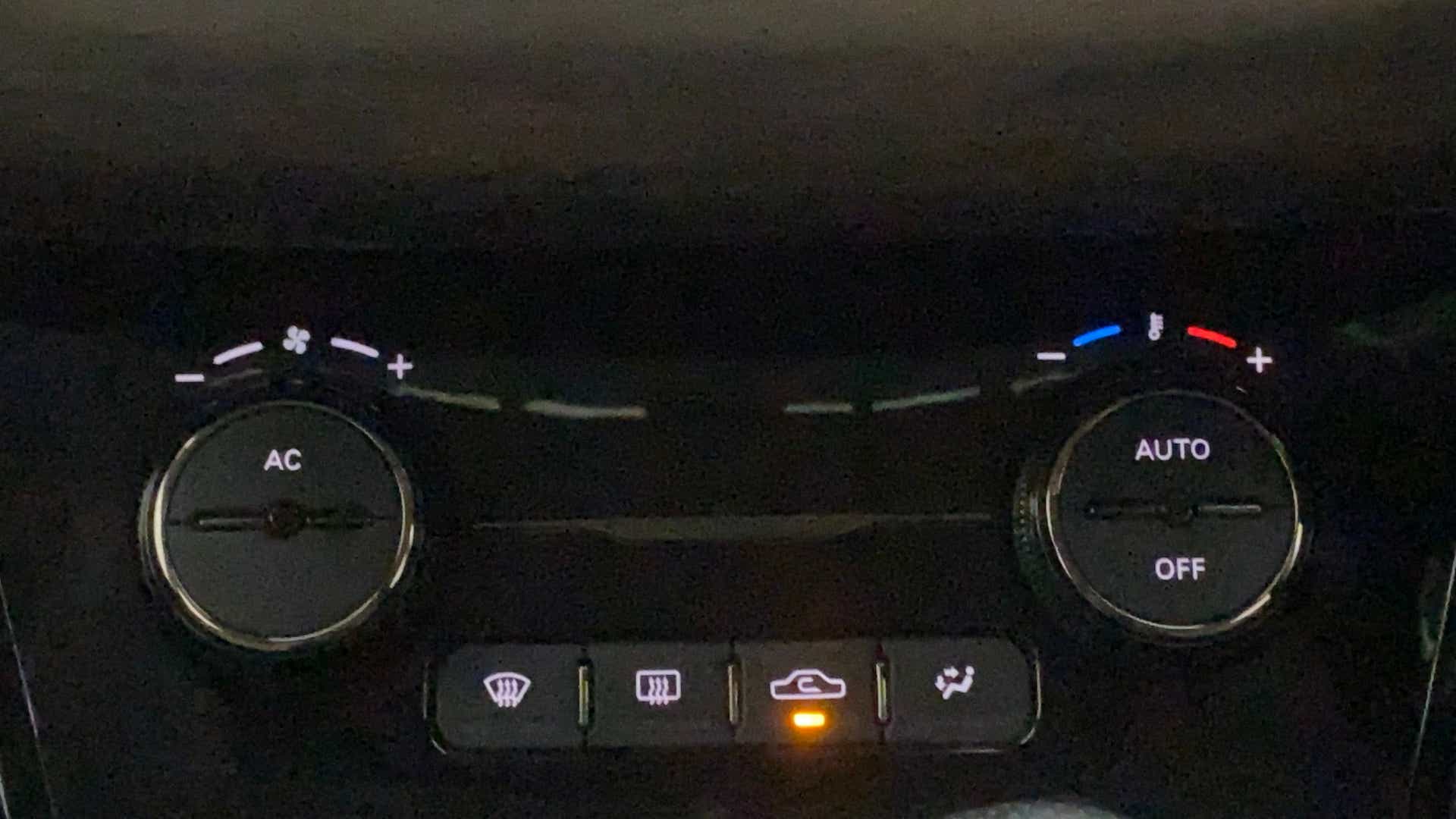 Dashboard ac controls of a Tata Nexon 2017-2023