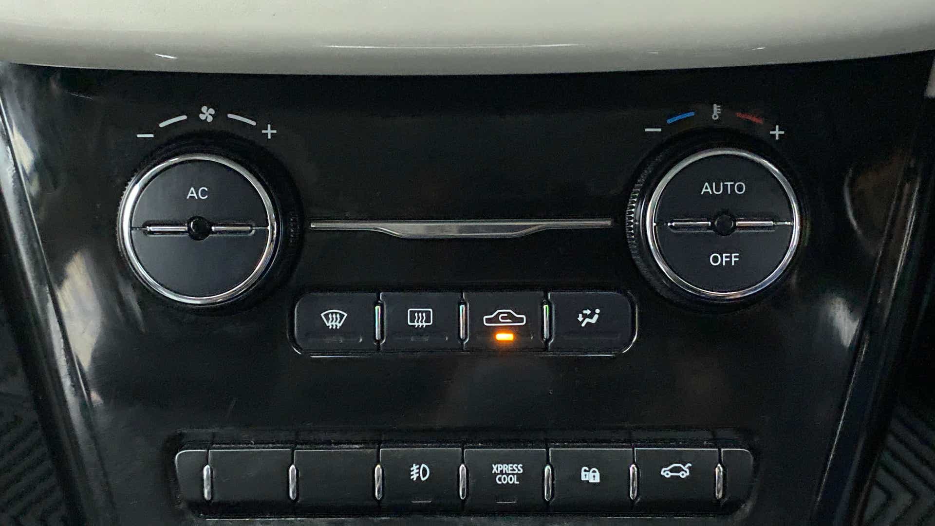 Climate control dashboard view of a Tata Nexon 2017-2023