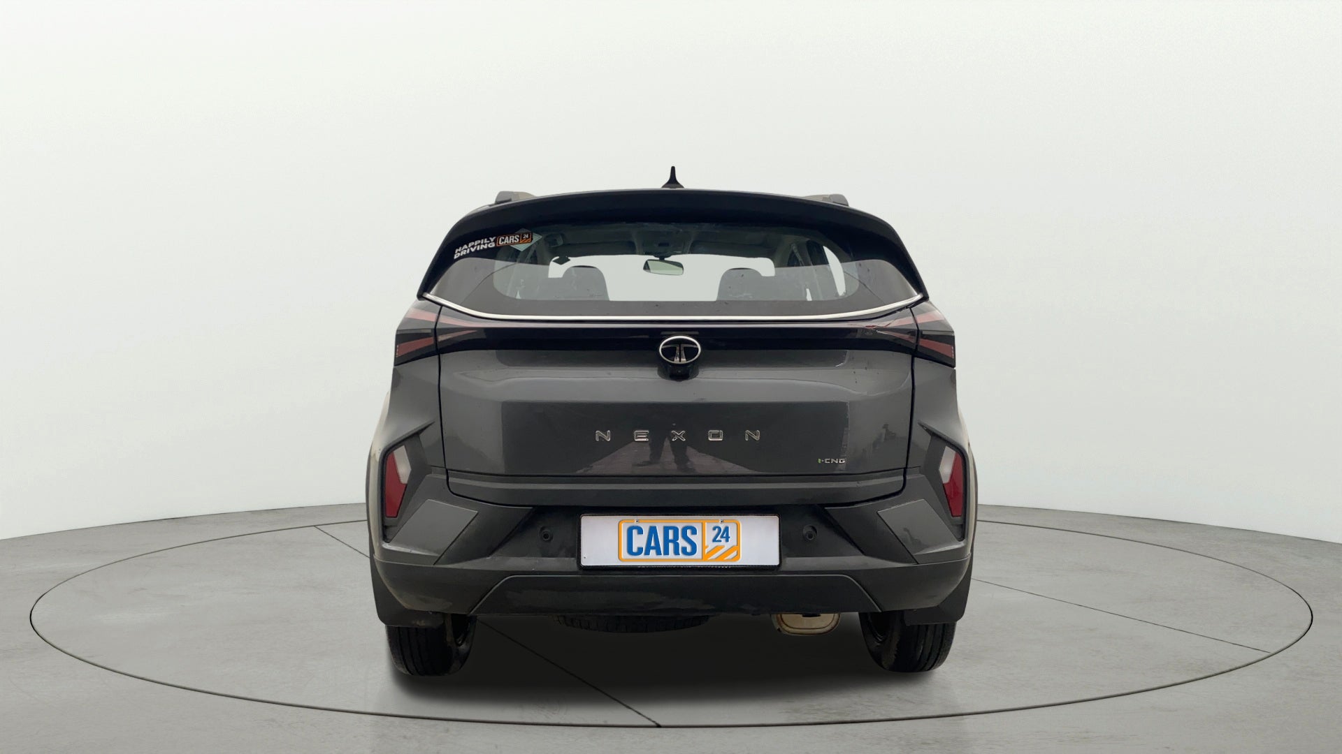 Rear view of a Tata Nexon