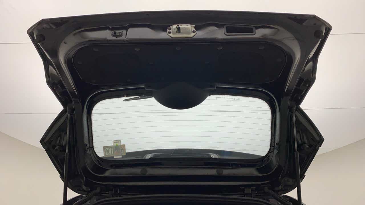 Interior view of the open tailgate of a Tata Nexon 2017-2023