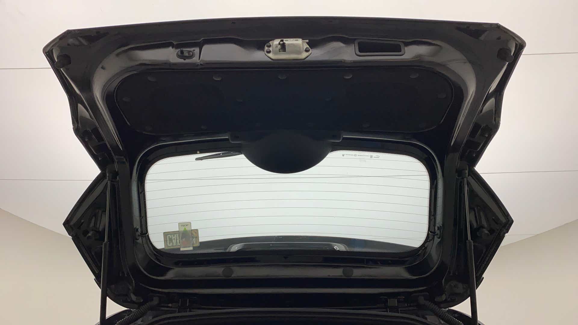 Interior view of the open tailgate of a Tata Nexon 2017-2023