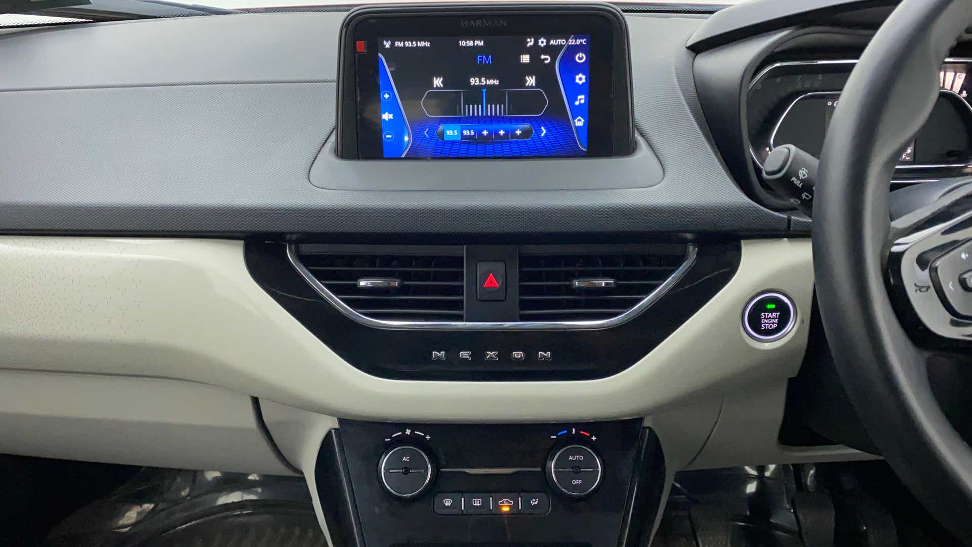 Dashboard view of a Tata Nexon 2017-2023
