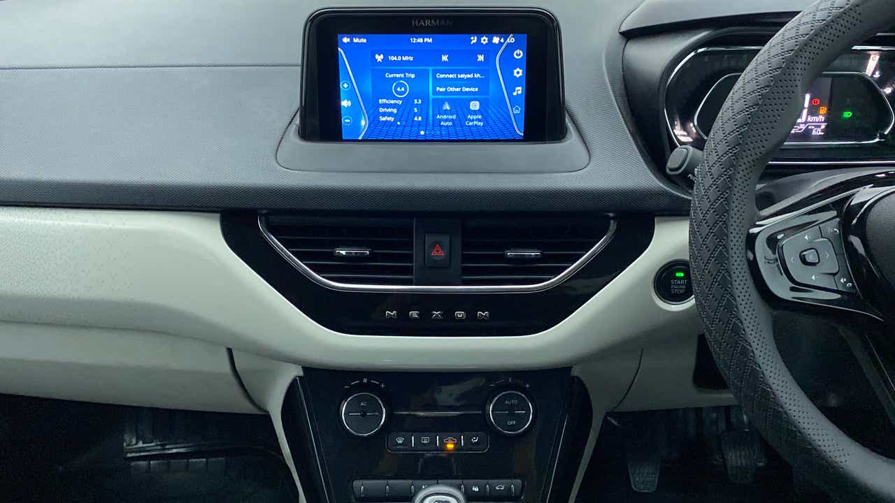 Dashboard and infotainment system of a Tata Nexon 2017-2023