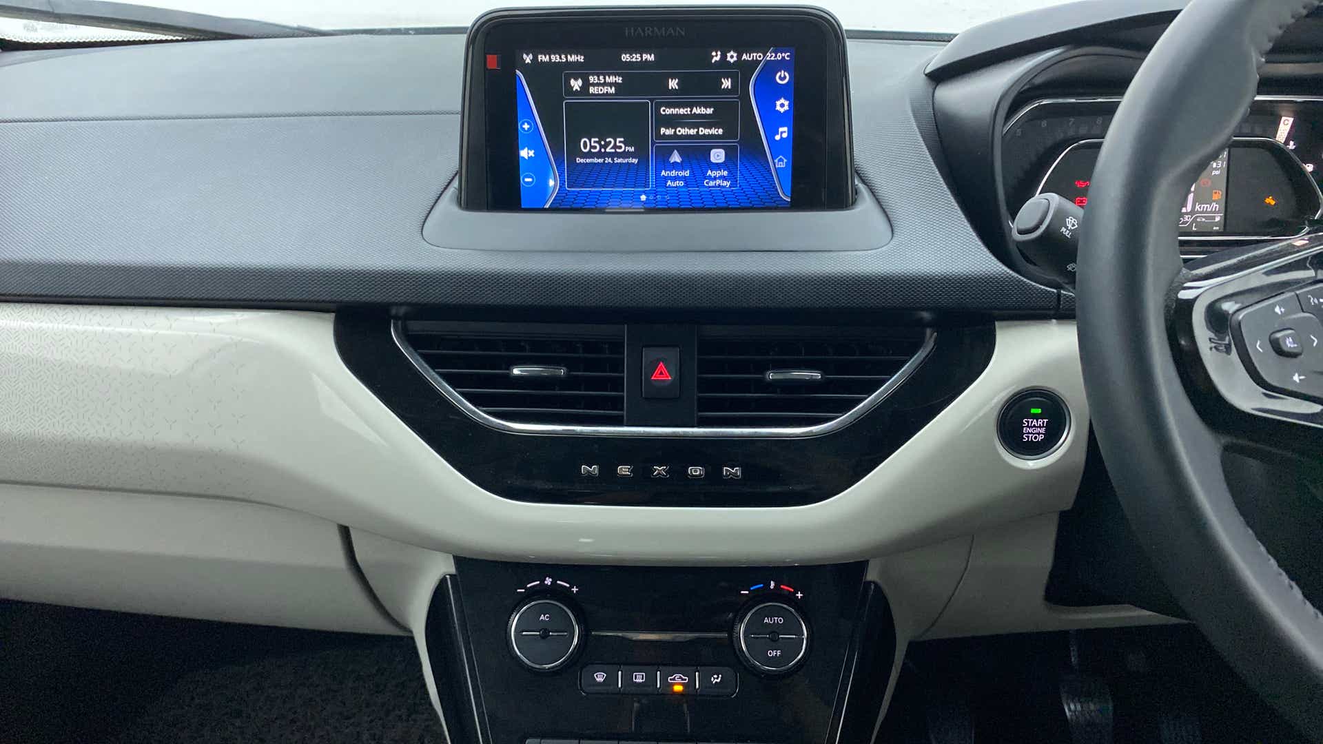 Dashboard view of a Tata Nexon 2017-2023