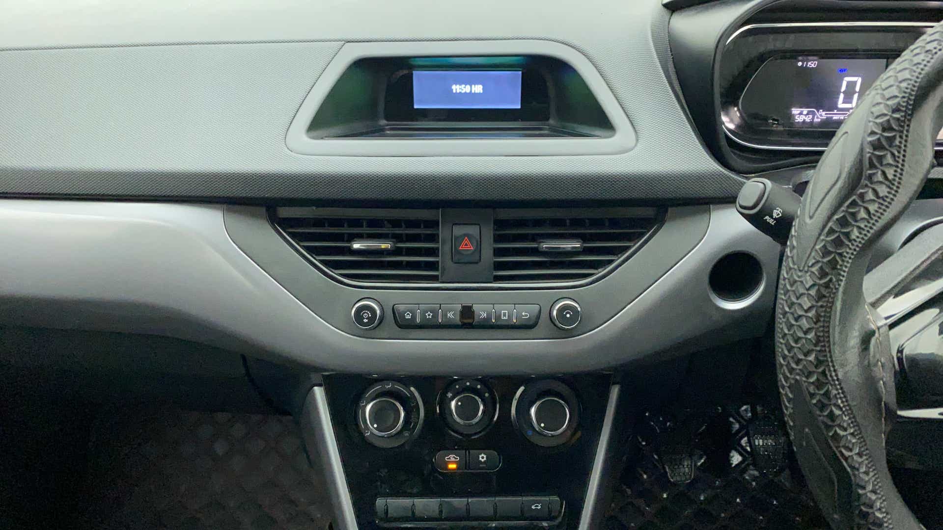 Dashboard and central control view of a Tata Nexon 2017-2023