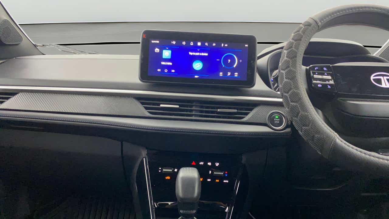 Dashboard and infotainment system of a Tata Nexon