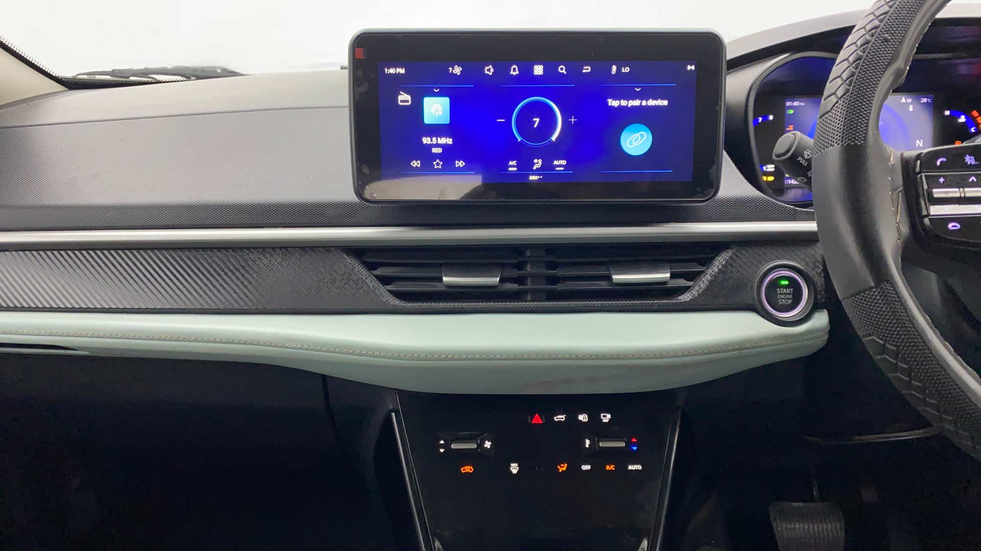 Dashboard view of a Tata Nexon 2017-2023
