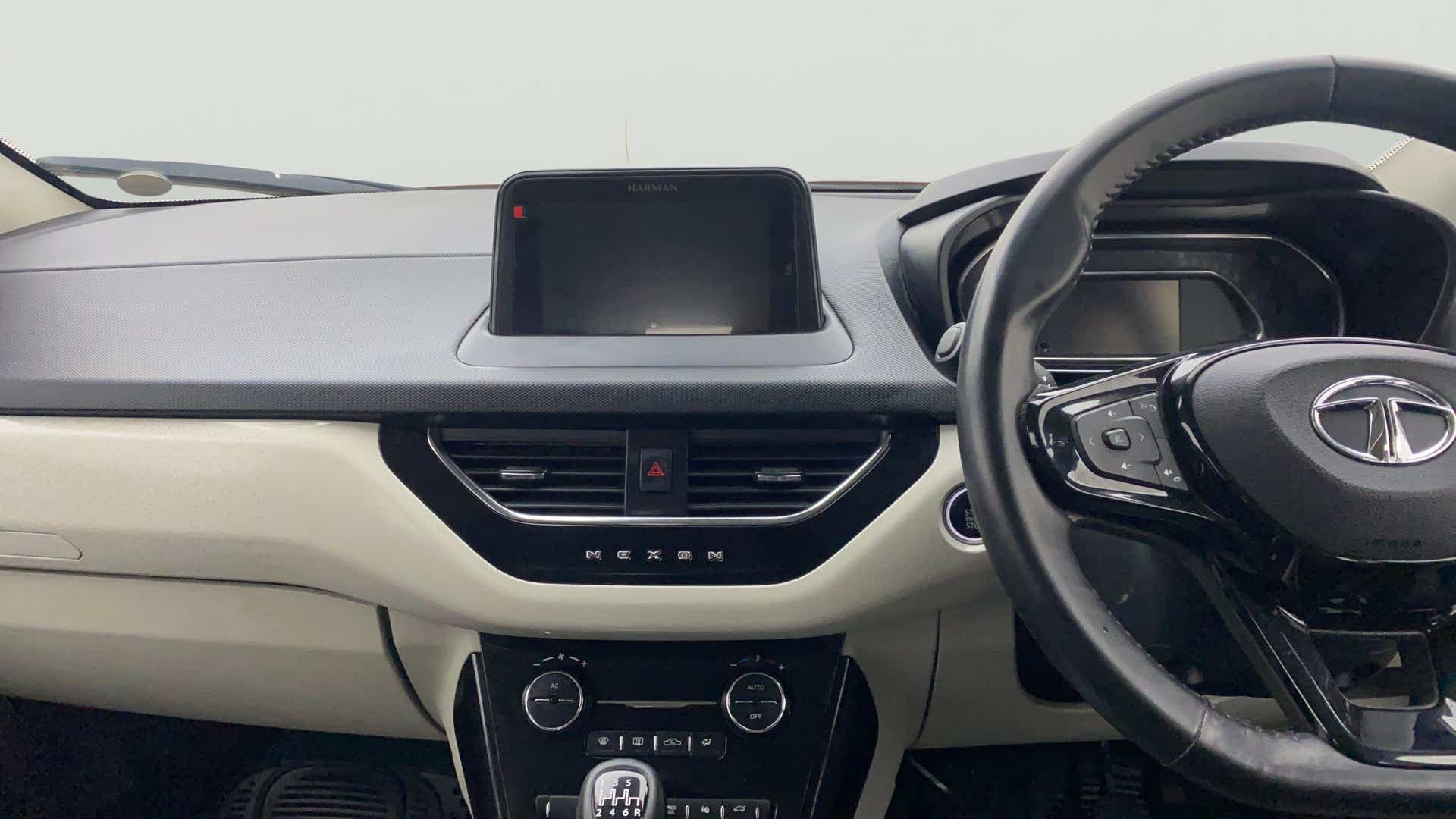 Dashboard and steering wheel of a Tata Nexon 2017-2023