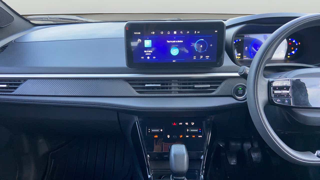 Dashboard and infotainment system of a Tata Nexon