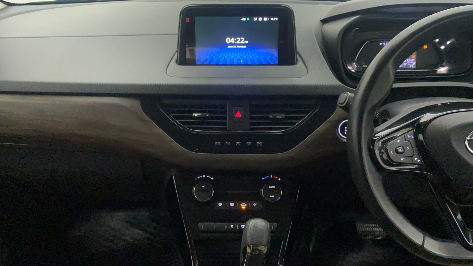 Dashboard and infotainment system of a Tata Nexon 2017-2023