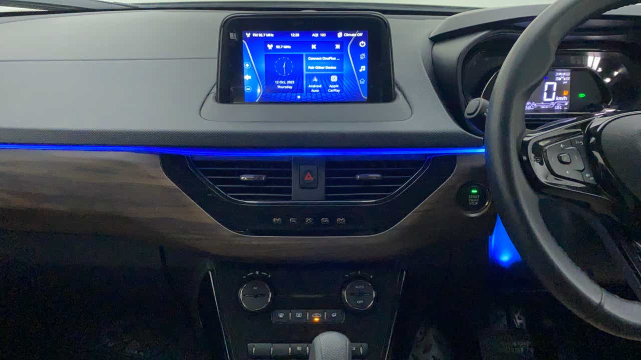 Dashboard and infotainment system of a Tata Nexon 2017-2023