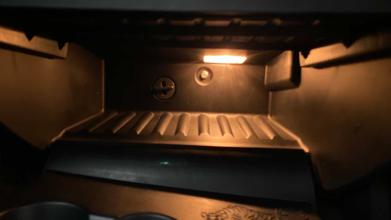 Glovebox interior of a Tata Nexon 2017-2023