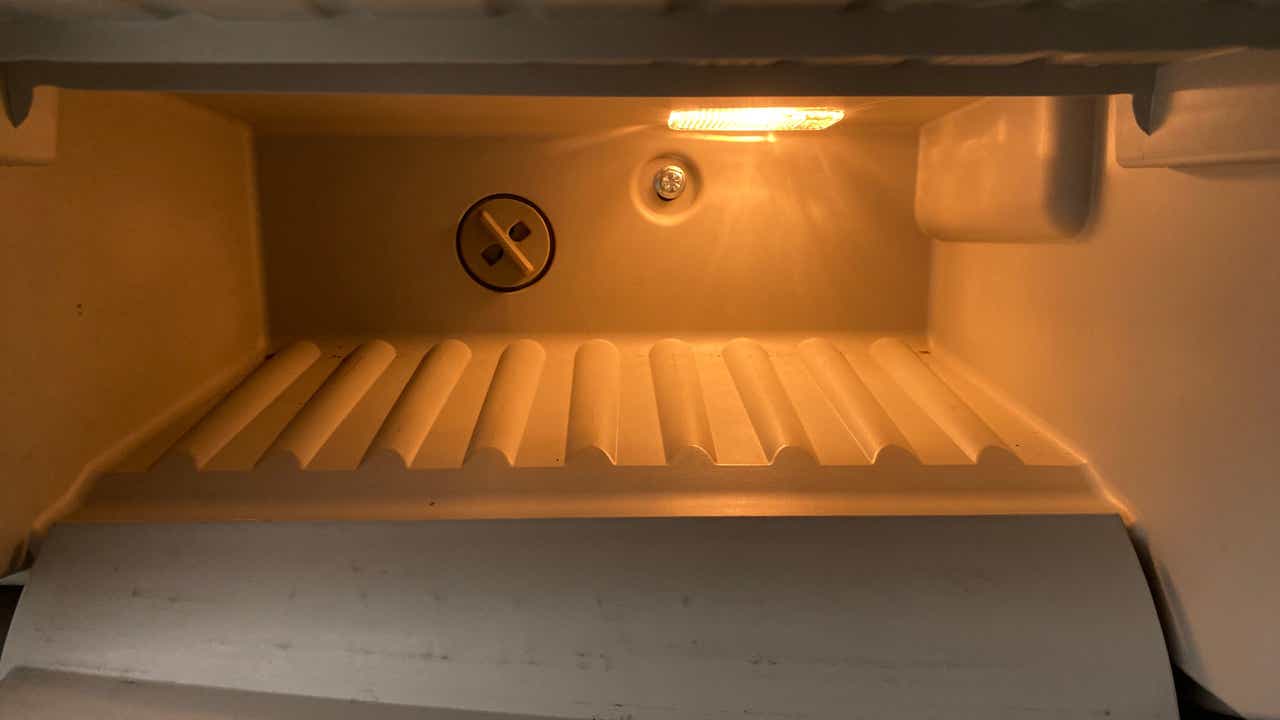 Interior compartment view of a refrigerator or freezer