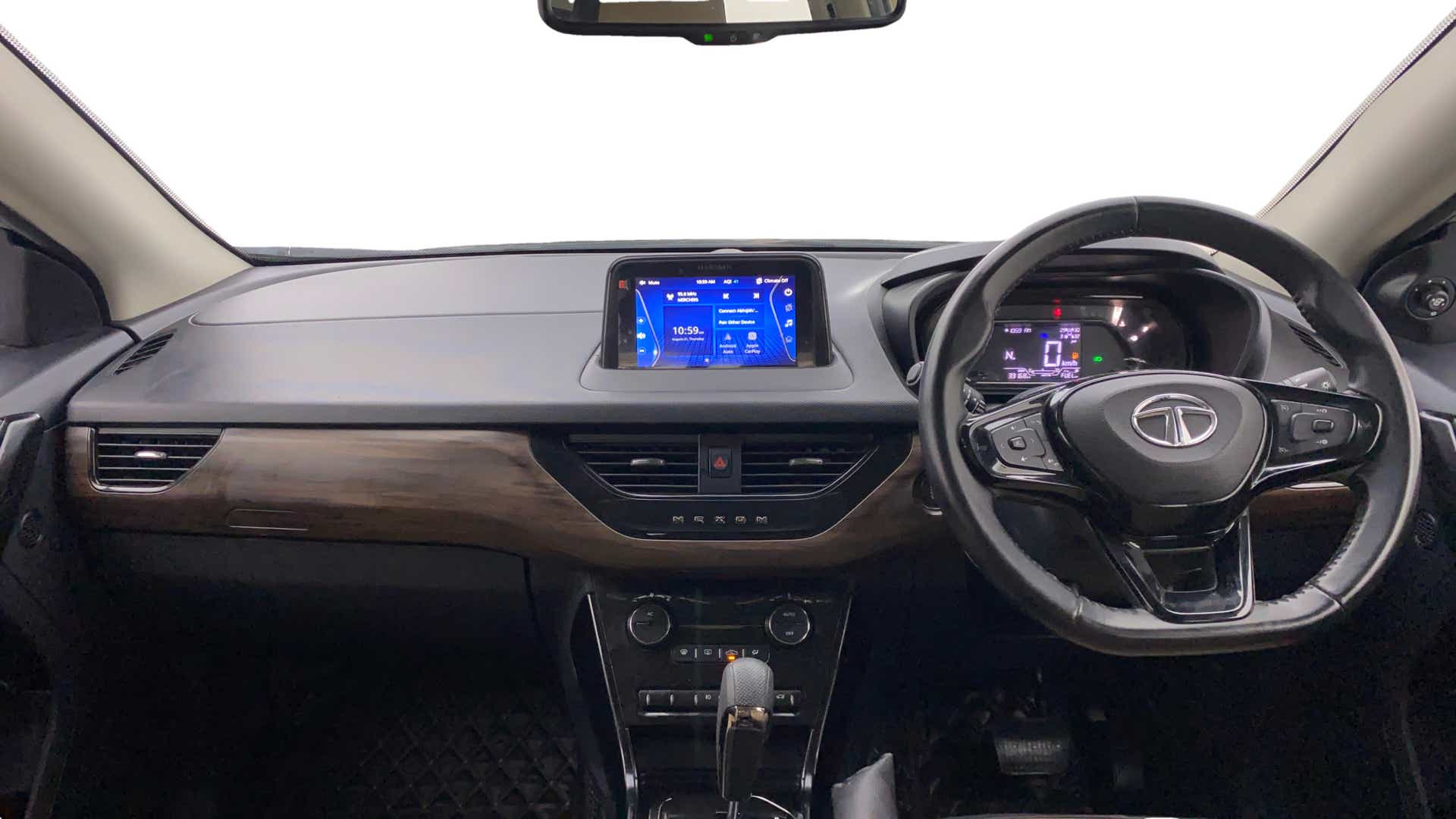 Dashboard and steering wheel of a Tata Nexon 2017-2023