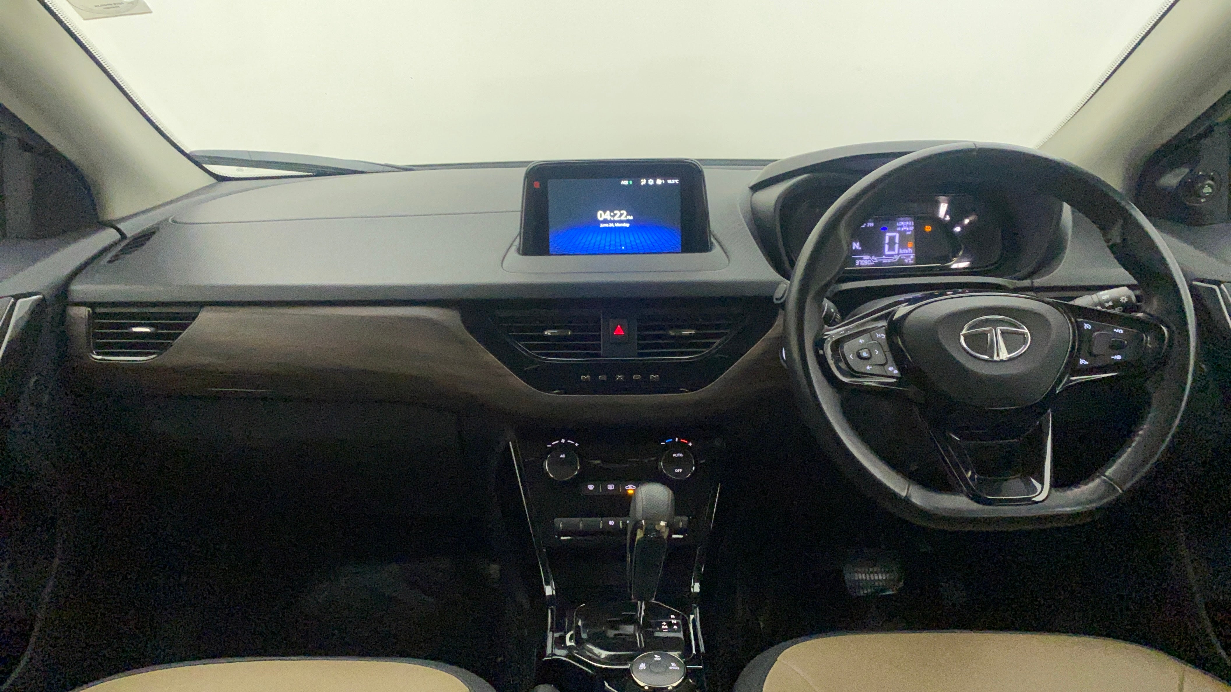 Dashboard and steering wheel of a Tata Nexon 2017-2023