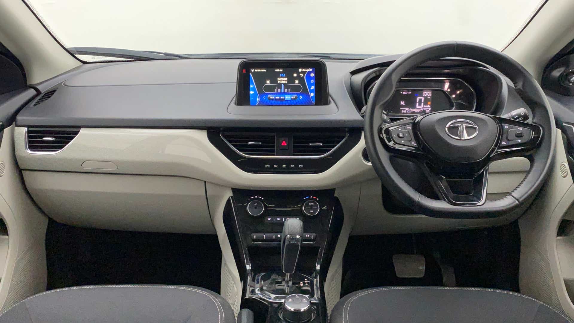 Dashboard and steering wheel of a Tata Nexon 2017-2023