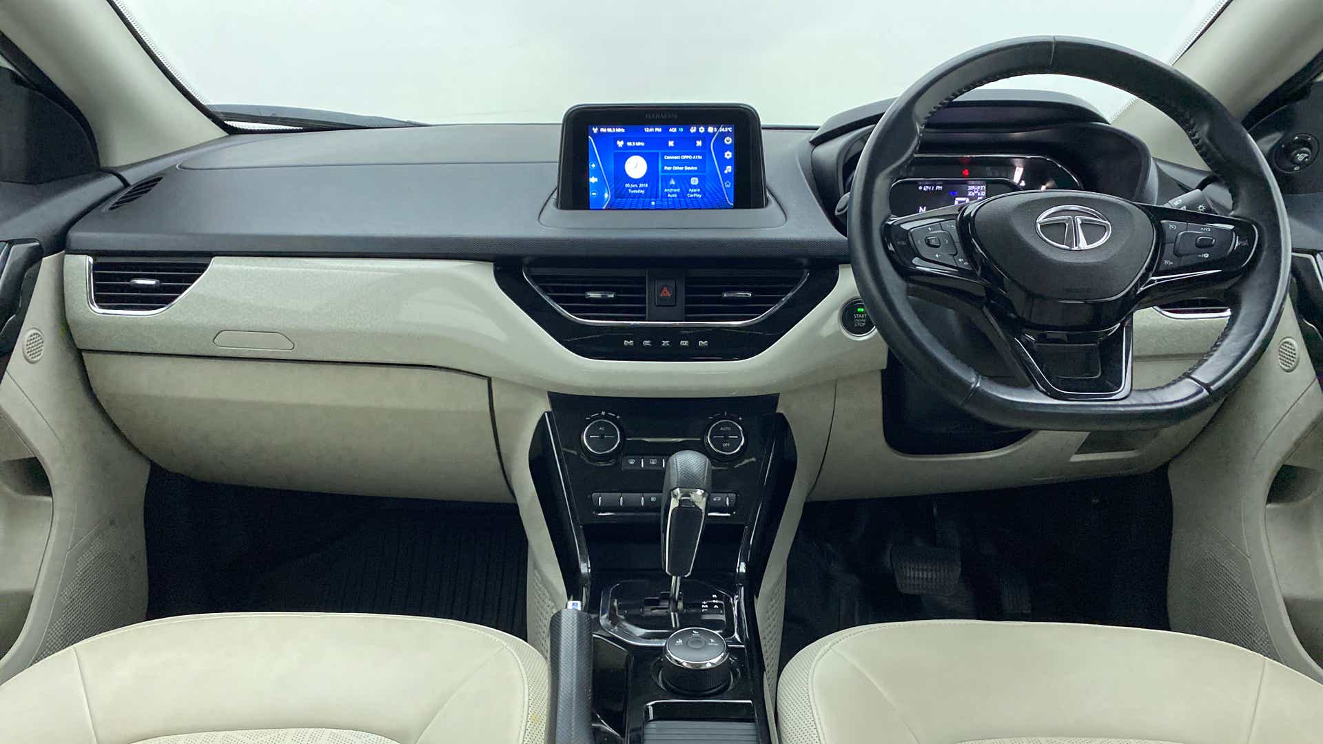 Dashboard and steering wheel of a Tata Nexon 2017-2023